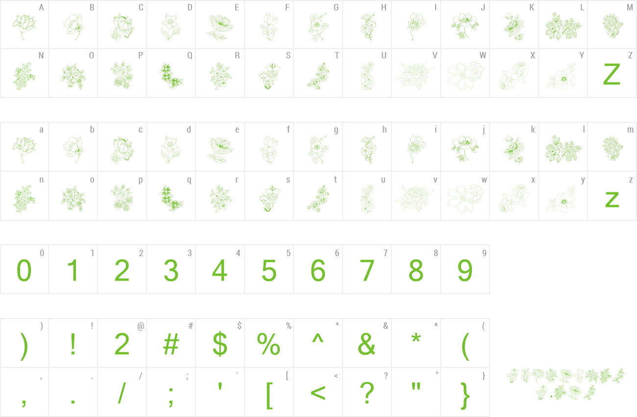 Font KR Floral Color Me 2 preview